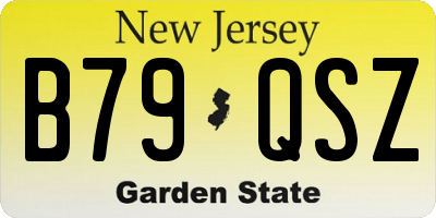 NJ license plate B79QSZ