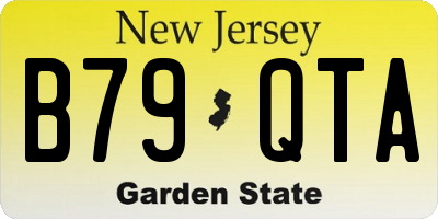 NJ license plate B79QTA