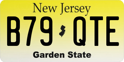 NJ license plate B79QTE