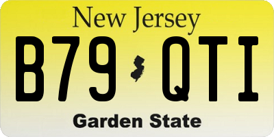 NJ license plate B79QTI