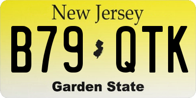 NJ license plate B79QTK