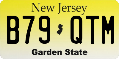 NJ license plate B79QTM