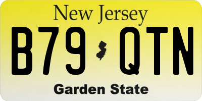 NJ license plate B79QTN