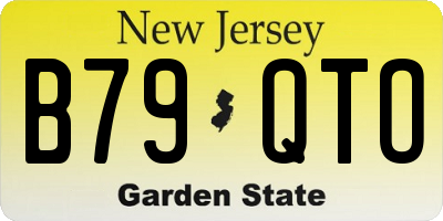 NJ license plate B79QTO