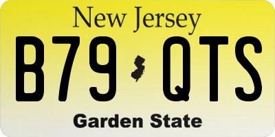 NJ license plate B79QTS