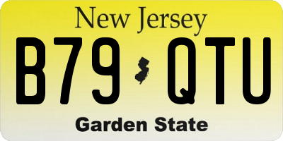 NJ license plate B79QTU