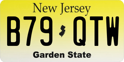 NJ license plate B79QTW