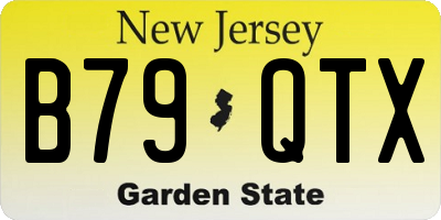 NJ license plate B79QTX