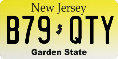 NJ license plate B79QTY