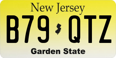 NJ license plate B79QTZ