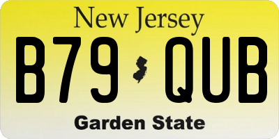 NJ license plate B79QUB
