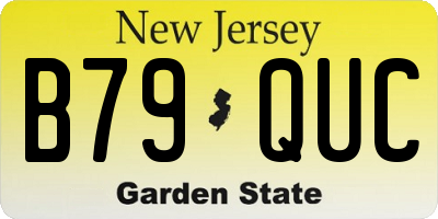 NJ license plate B79QUC