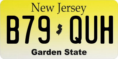 NJ license plate B79QUH