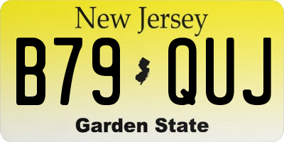 NJ license plate B79QUJ