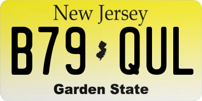 NJ license plate B79QUL
