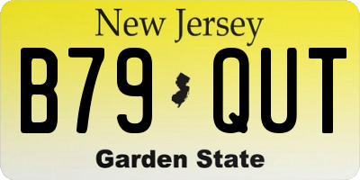 NJ license plate B79QUT