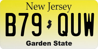 NJ license plate B79QUW