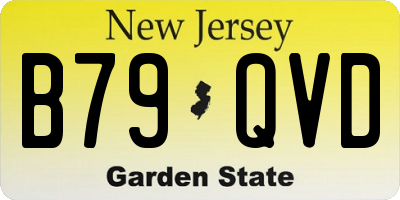 NJ license plate B79QVD