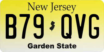 NJ license plate B79QVG