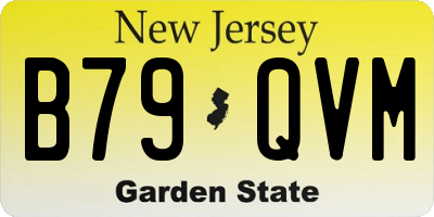 NJ license plate B79QVM