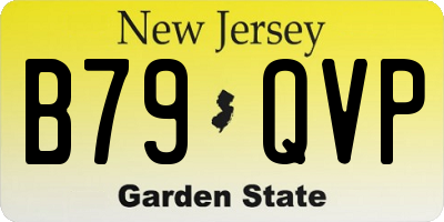 NJ license plate B79QVP