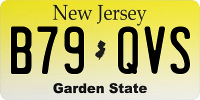 NJ license plate B79QVS