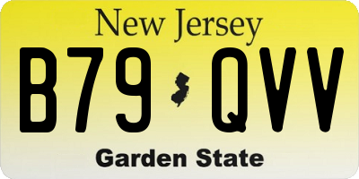 NJ license plate B79QVV