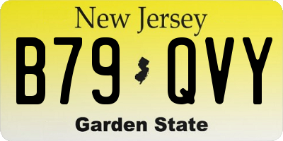 NJ license plate B79QVY