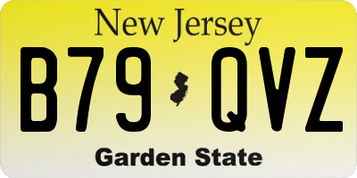 NJ license plate B79QVZ