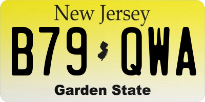 NJ license plate B79QWA