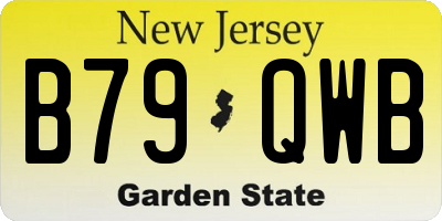 NJ license plate B79QWB