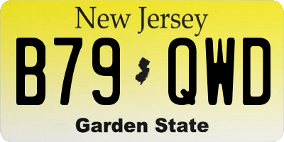 NJ license plate B79QWD