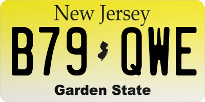 NJ license plate B79QWE