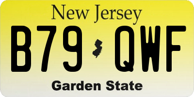 NJ license plate B79QWF