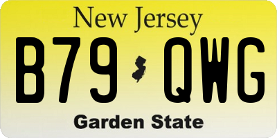 NJ license plate B79QWG