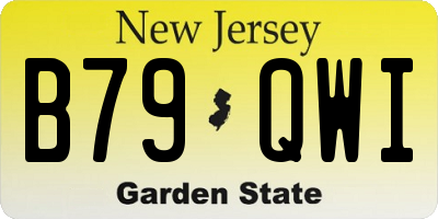 NJ license plate B79QWI
