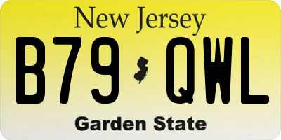 NJ license plate B79QWL