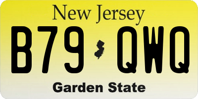 NJ license plate B79QWQ