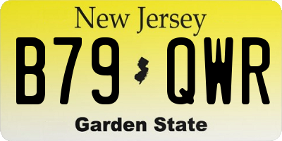 NJ license plate B79QWR