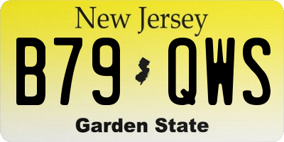 NJ license plate B79QWS
