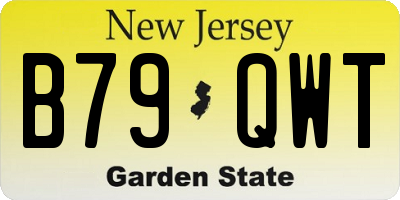 NJ license plate B79QWT