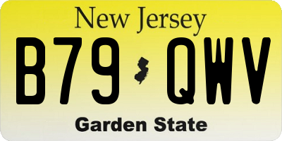 NJ license plate B79QWV