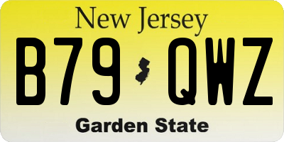 NJ license plate B79QWZ