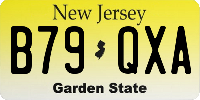 NJ license plate B79QXA