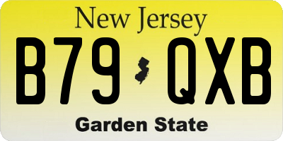 NJ license plate B79QXB