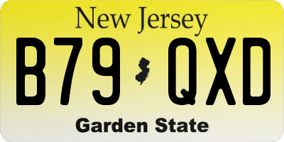 NJ license plate B79QXD