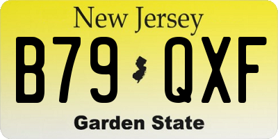 NJ license plate B79QXF