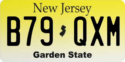 NJ license plate B79QXM