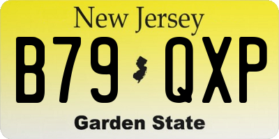 NJ license plate B79QXP