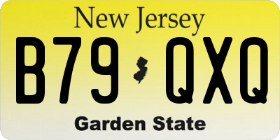 NJ license plate B79QXQ